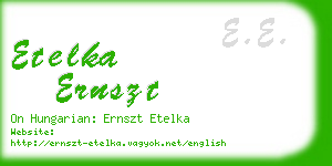 etelka ernszt business card